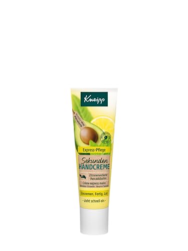 Kneipp Sekunden Handcreme Reisegröße - Zitronenverbene & Avocadobutter - samtweiche Hände in Sekundenschnelle - schnelleinziehend ohne ein klebriges Gefühl zu hinterlassen - ohne Mikroplastik - 20ml von Kneipp