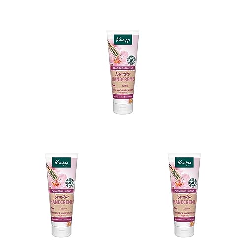 Kneipp Sensitiv Handcreme Mandelblüten Hautzart - Mandelöl, 75ml (3er Pack) von Kneipp