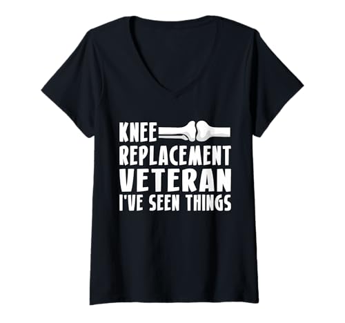 Damen Knee Replacement Veteran Surgery T-Shirt mit V-Ausschnitt Damen Knee Replacement Veteran Surgery T-Shirt mit V-Ausschnitt von Knie Operation Designs Kniegelenkersatz
