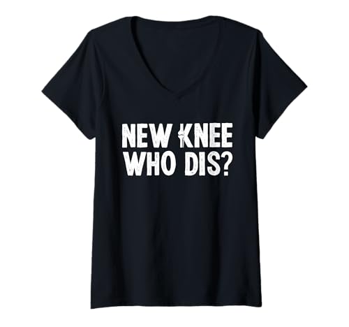 Damen New Knee Who Dis? Knee Replacement Surgery T-Shirt mit V-Ausschnitt Damen New Knee Who Dis? Knee Replacement Surgery T-Shirt mit V-Ausschnitt von Knie Operation Designs Kniegelenkersatz