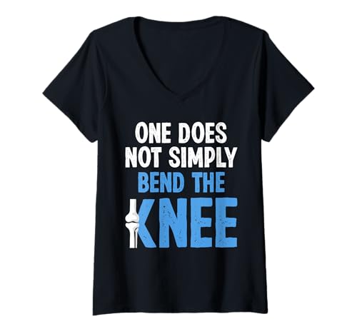 Damen One Does Not Simply Bend The Knee Replacement Surgery T-Shirt mit V-Ausschnitt Damen One Does Not Simply Bend The Knee Replacement Surgery T-Shirt mit V-Ausschnitt von Knie Operation Designs Kniegelenkersatz