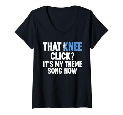Damen That Knee Click? Knee Replacement Surgery T-Shirt mit V-Ausschnitt Damen That Knee Click? Knee Replacement Surgery T-Shirt mit V-Ausschnitt von Knie Operation Designs Kniegelenkersatz