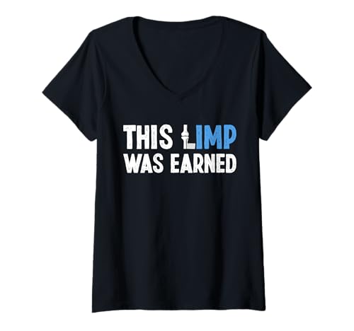 Damen This Limp was Earned Knee Replacement Surgery T-Shirt mit V-Ausschnitt Damen This Limp was Earned Knee Replacement Surgery T-Shirt mit V-Ausschnitt von Knie Operation Designs Kniegelenkersatz