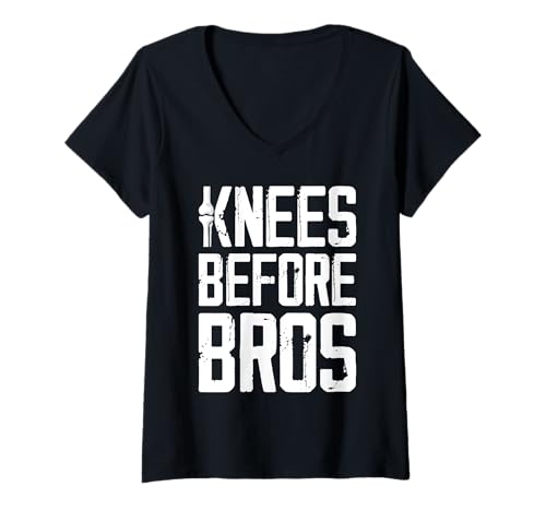 Damen Knees Before Bros Knee Replacement Surgery T-Shirt mit V-Ausschnitt von Knie Operation Kniegelenkersatz Design