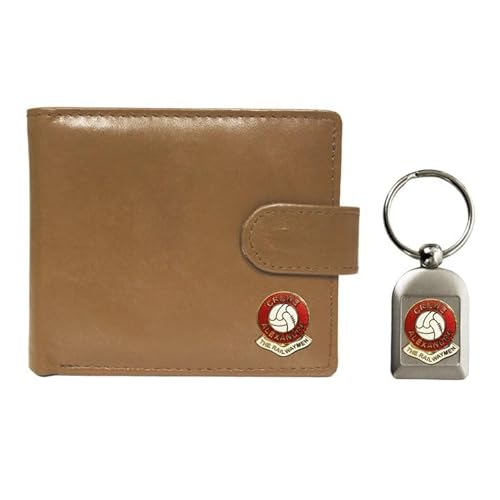 Knight Fußball Beige Leder Geldbörse und Schlüsselanhänger Crewe, beige, Klassisch Knight Fußball Beige Leder Geldbörse und Schlüsselanhänger Crewe, beige, Klassisch von Knight