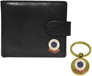 Knight Schwarze Ledergeldbörse und Schlüsselanhänger C Palace, Schwarz , Klassisch von Knight
