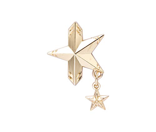 Knighthood Herren Gold Star mit hängenden Stern Metall Revers Pin Brosche Reversnadel/Lapel Pin/Anzug/Sakko von Knighthood
