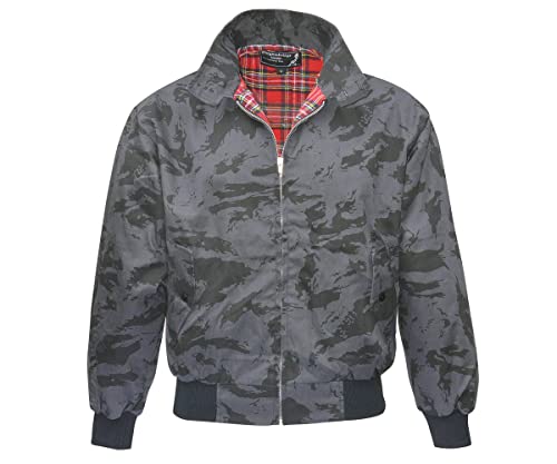 Knightsbridge Harrington Jacke Herrenjacke Retrostyle Scooterjacke Bomberjacke (Russian-Night-Camo/S) von Knightsbridge