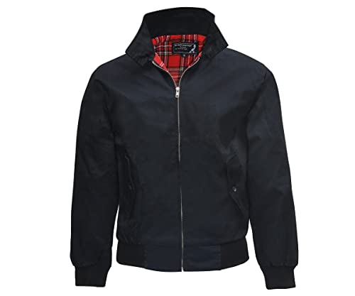 Knightsbridge Harrington Jacke Herrenjacke Retrostyle Scooterjacke Bomberjacke (Schwarz/3XL) von Knightsbridge