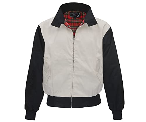 Knightsbridge Harrington Jacke Herrenjacke Retrostyle Scooterjacke Bomberjacke (Two Tone/M) von Knightsbridge