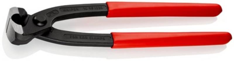 Knipex Ohrklemme KNIPEX 10 98 I220 Ohrklemmenzange Gesamtlänge 220 mm Kopf schwarz at von Knipex