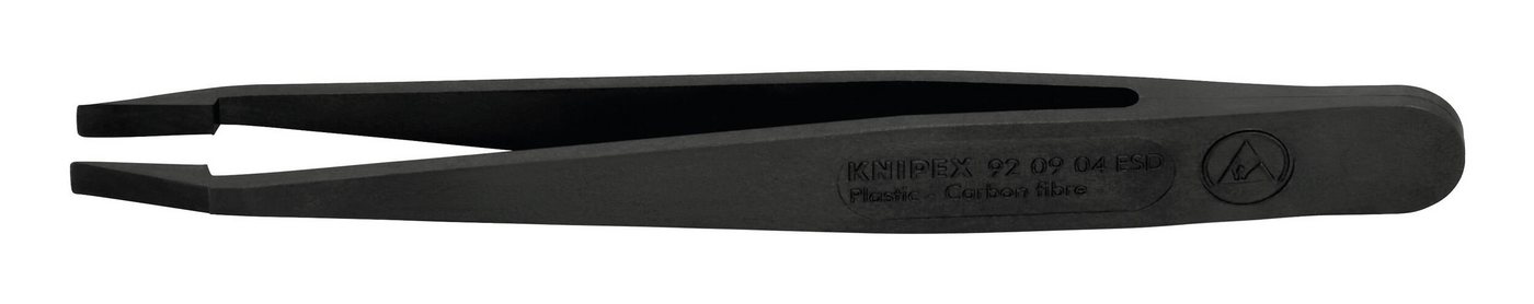 Knipex Pinzette, Kunststoffpinzette ESD, schwarz 92 09 04 ESD von Knipex