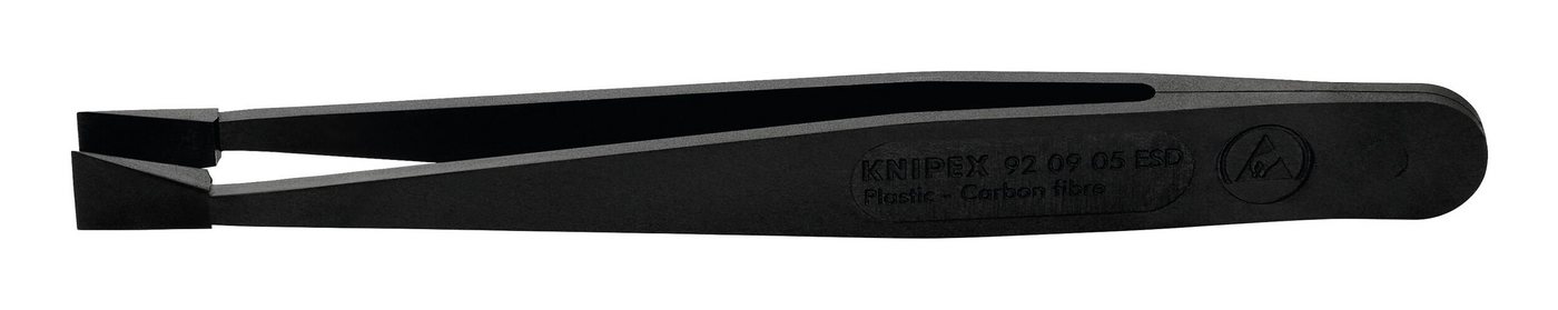 Knipex Pinzette, Kunststoffpinzette ESD, schwarz 92 09 05 ESD von Knipex