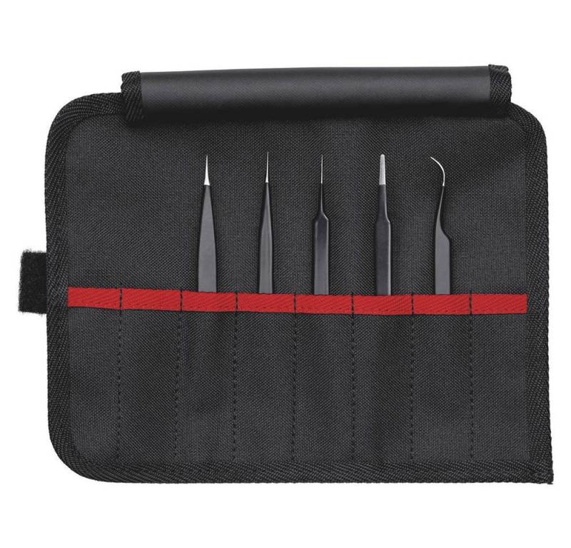 Knipex Pinzette Universalpinzetten-Set ESD 5-teilig 195 mm 92 00 01 ESD von Knipex