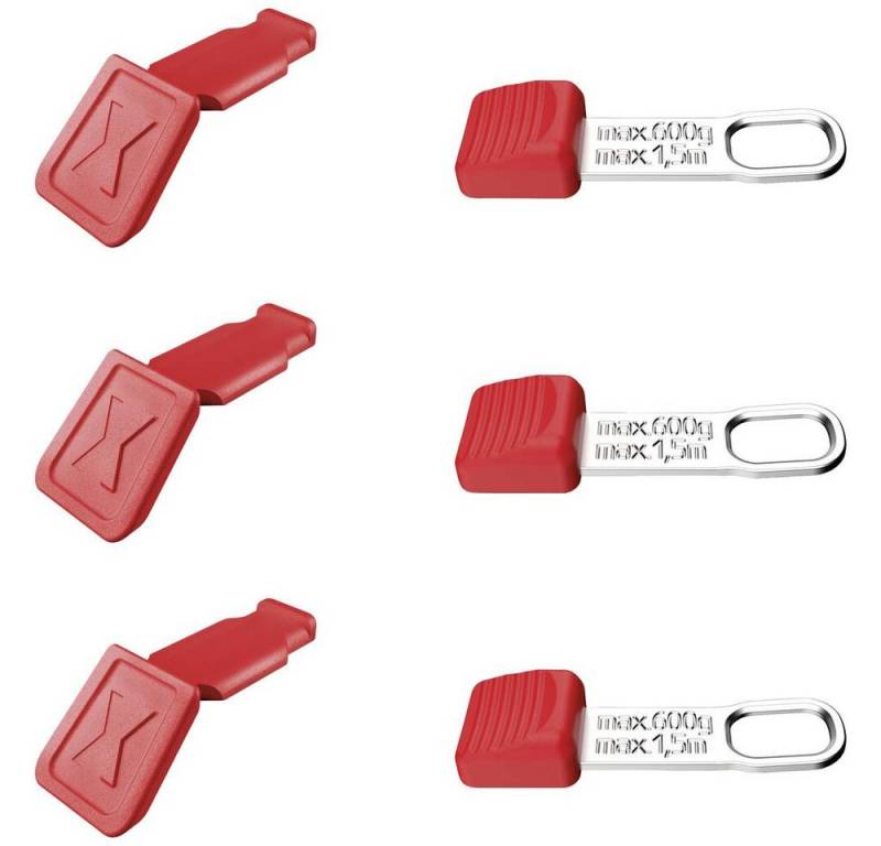 Knipex Zubehör-Set TetheredTool Clips + ColorCode Clipsje 3 Stück 122 mm 00 63 06 TCR von Knipex