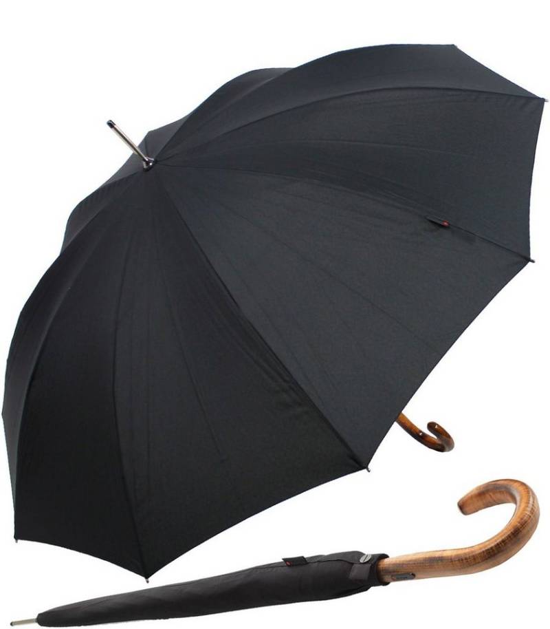 Knirps® Langregenschirm sehr stabiler Schirm für Herren mit Auf-Automatik, besonders edel durch den Rundhakengriff aus Holz von Knirps®