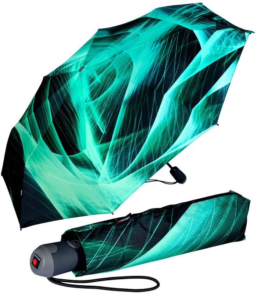 Knirps® Taschenregenschirm E.200 Duomatic mit leichtgängiger Auf-Zu-Automatik, mit Linien-Muster - Spheres von Knirps®