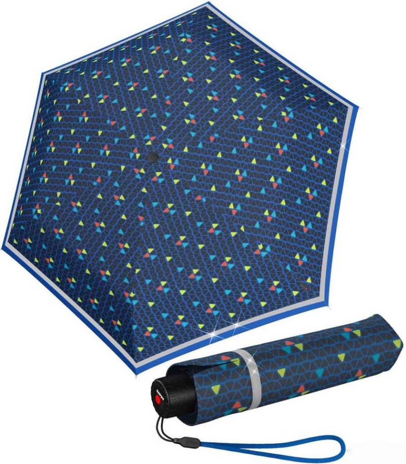 Knirps® Taschenregenschirm Kinderschirm Rookie reflective mit Reflexborte, Schulweg von Knirps®