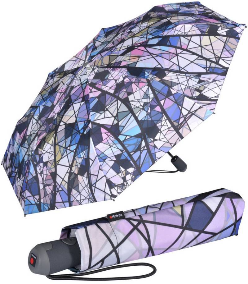 Knirps® Taschenregenschirm Knirps Damen Taschenschirm E.200 Duomatic - Mosaik, mit schönem, bunten, geometrischen Muster von Knirps®