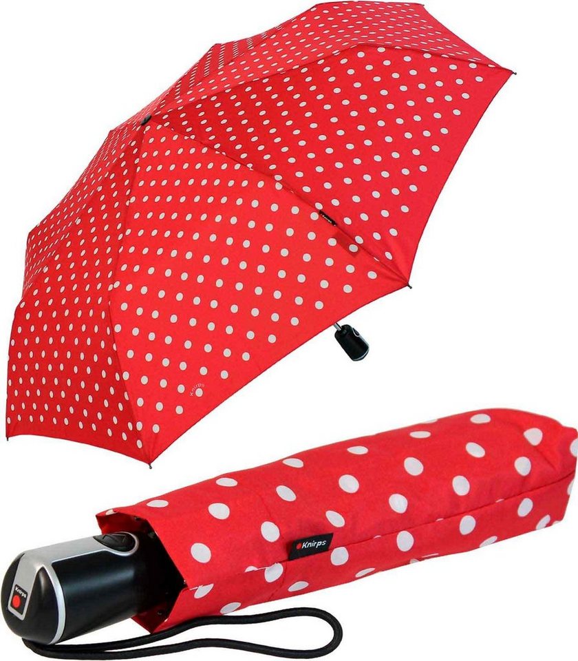 Knirps® Taschenregenschirm Large Duomatic mit Auf-Zu-Automatik - Polka Dots, der große, stabile Begleiter von Knirps®