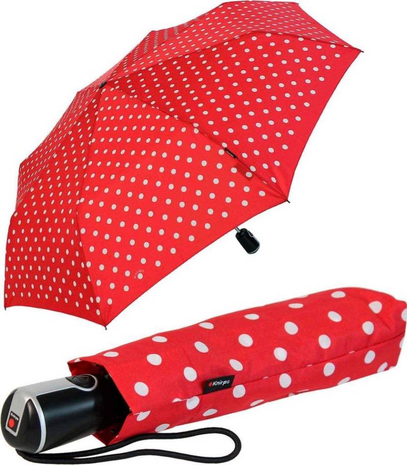 Knirps® Taschenregenschirm Large Duomatic mit Auf-Zu-Automatik - Polka Dots, der große, stabile Begleiter von Knirps®