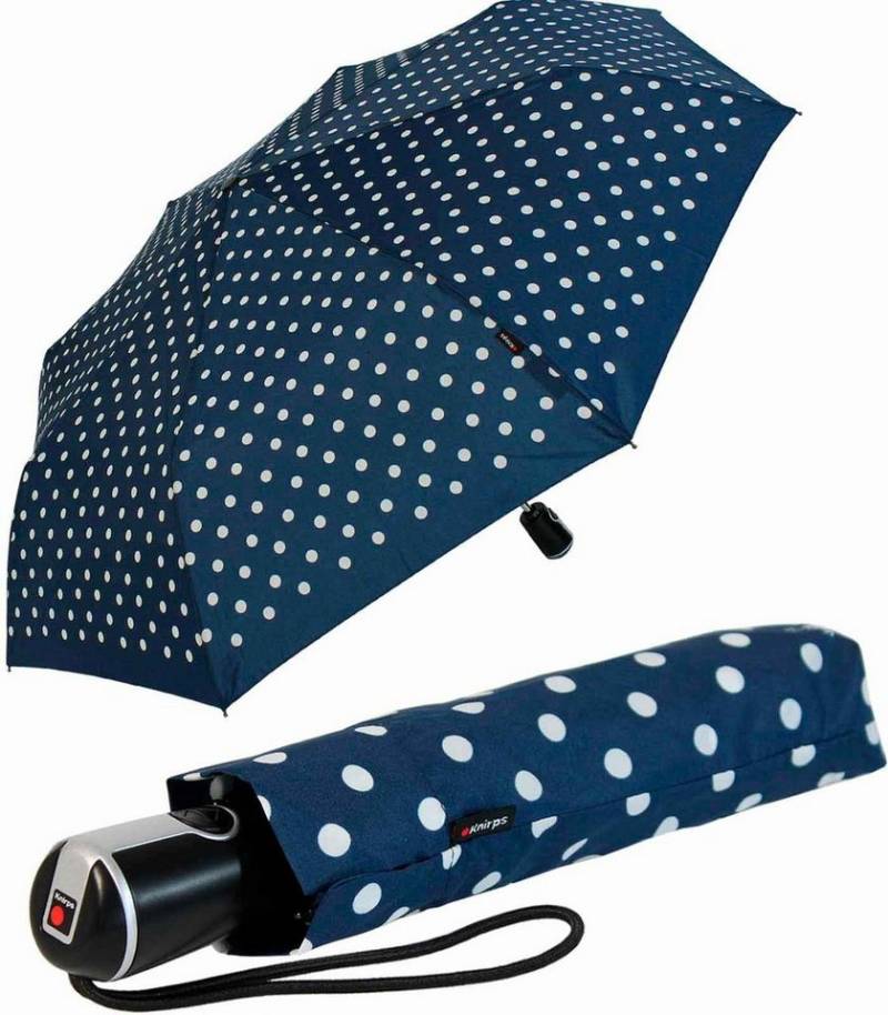 Knirps® Taschenregenschirm Large Duomatic mit Auf-Zu-Automatik - Polka Dots, der große, stabile Begleiter von Knirps®