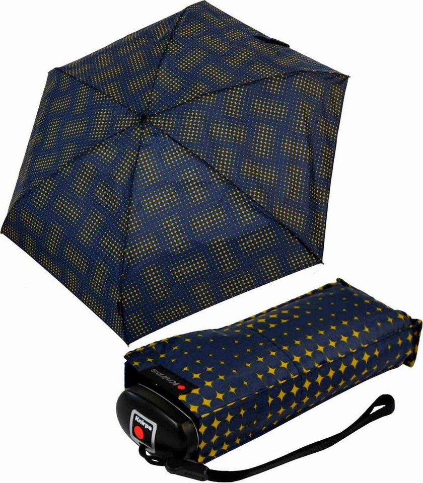 Knirps® Taschenregenschirm Mini-Schirm Travel klein leicht kompakt - stars, der zuverlässige Begleiter, der in jede Tasche passt von Knirps®