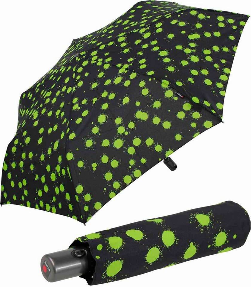 Knirps® Taschenregenschirm Slim Duomatic mit Auf-Zu-Automatik - Paint Drops, immer mit dabei, passt in jede Tasche von Knirps®