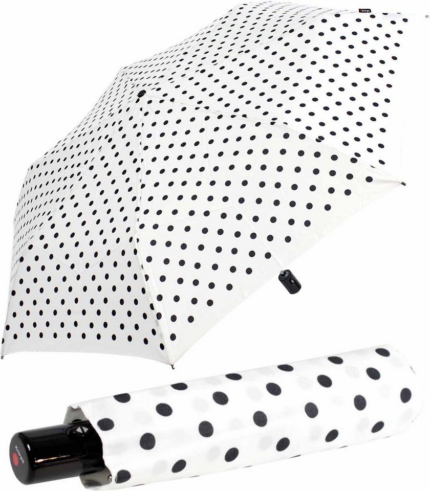 Knirps® Taschenregenschirm Slim Duomatic mit Auf-Zu-Automatik - Polka Dots, immer mit dabei, passt in jede Tasche von Knirps®