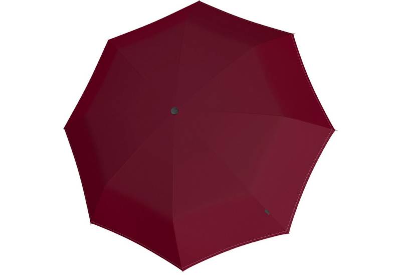 Knirps® Taschenregenschirm T.200 Duomatic mit Auf-Zu-Automatik, groß, stabil, einfarbig uni - Fire bordeaux rot von Knirps®