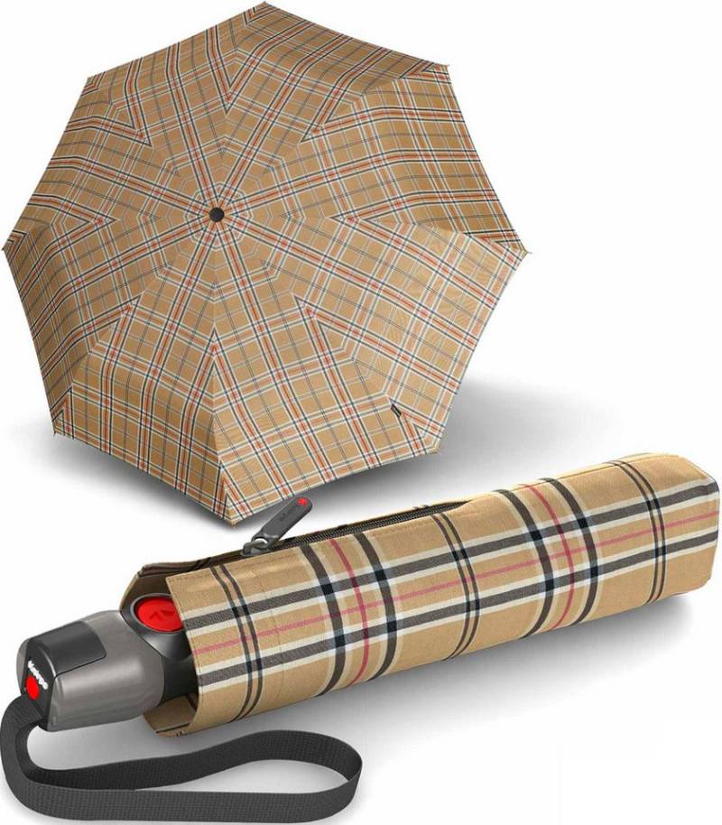 Knirps® Taschenregenschirm T.200 Duomatic mit leichtgängiger Auf-Zu-Automatik, einfarbig - d'red von Knirps®