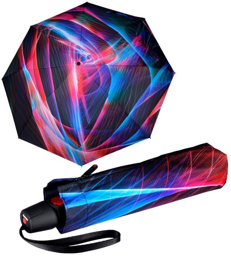 Knirps® Taschenregenschirm T.200 Duomatic mit leichtgängiger Auf-Zu-Automatik, mit schwungvollem Linienmuster - Spheres von Knirps®