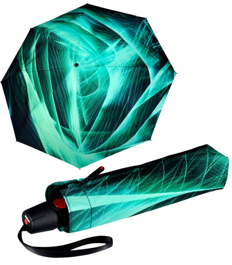 Knirps® Taschenregenschirm T.200 Duomatic mit leichtgängiger Auf-Zu-Automatik, mit schwungvollem Linienmuster - Spheres von Knirps®