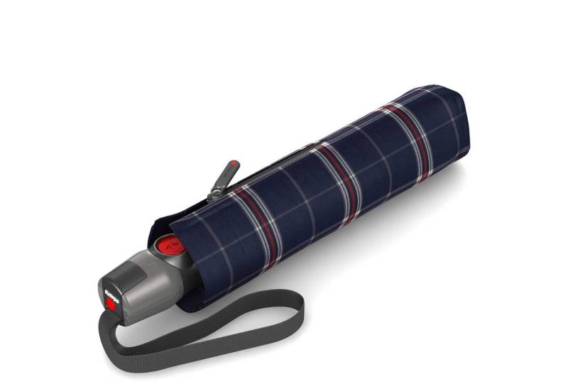 Knirps® Taschenregenschirm T.200 M Duomatic - Taschenschirm Regenschirm (check navy) von Knirps®