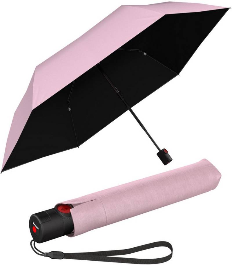 Knirps® Taschenregenschirm U.200 Ultra Light Duomatic - UV coated, mit UV- und Hitzeschutz, schwarz-rosa von Knirps®