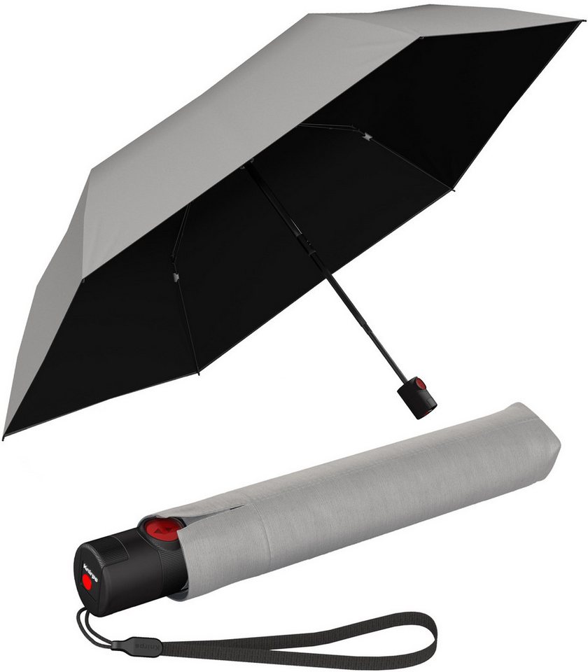 Knirps® Taschenregenschirm U.200 Ultra Light Duomatic - UV coated, mit UV- und Hitzeschutz, schwarz-stone von Knirps®