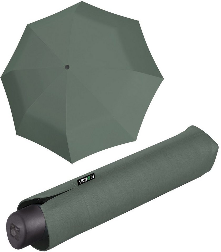 Knirps® Taschenregenschirm Vision Manual - nachhaltiger Damen-Regenschirm, recyceltes PET, PFC-frei beschichtet - plant von Knirps®