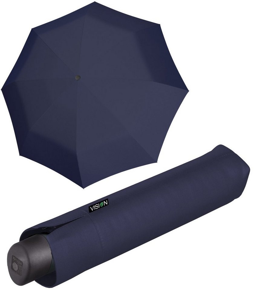 Knirps® Taschenregenschirm Vision Manual - nachhaltiger Damen-Regenschirm, recyceltes PET, PFC-frei beschichtet - water von Knirps®