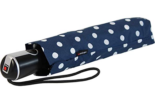 Knirps Regenschirm Taschenschirm Large Duomatic Polka Dots - Navy-White von Knirps