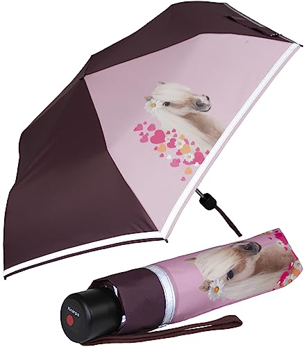 Knirps 4Kids Kinder-Taschenschirm Pferde Reflective mit Reflexborte - Horselove von Knirps