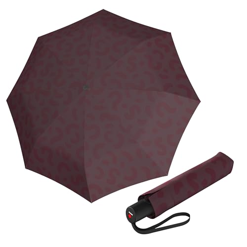 Knirps A.200 Medium Duomatic Winddichter Regenschirm für Erwachsene in Kegel Bordeaux - Automatisches Öffnen Schließen Design, 97,8 cm windabweisendes Baldachin, robuster Stahlrahmen, Reiseetui von Knirps