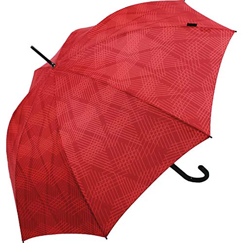 Knirps Damen Stockschirm T.760 Automatic Nuno Amaochi UV Protection Rot Polyester 102 cm 465 Gramm von Knirps