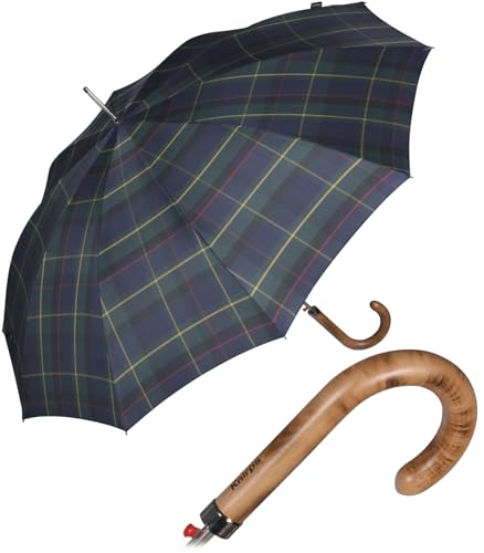 Knirps Herren Stockschirm Regenschirm Long AC - Check Hunter von Knirps