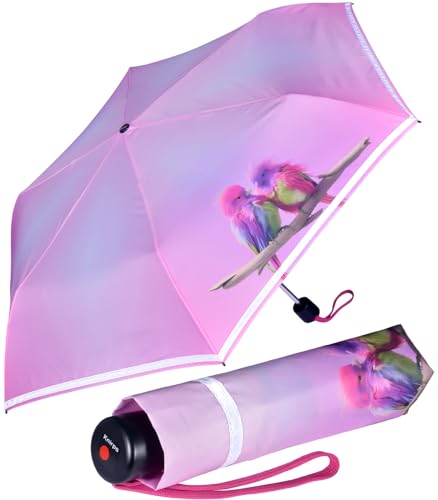 Knirps Kinder-Taschenschirm 4Kids reflective mit Reflexborte - Rainbow Canaries von Knirps