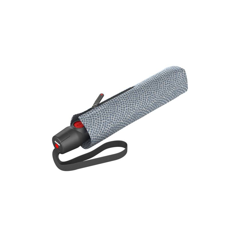 Knirps - Knirps T.200 medium duomatic NUNO ishidatami sky ecorepel with UV Protection blau/rot von Knirps