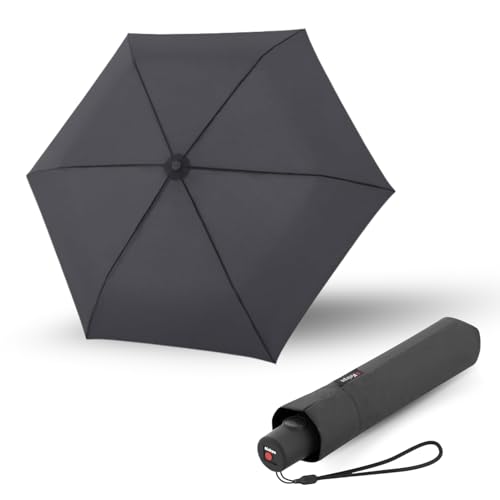 Knirps Regenschirm C.250 Light Duomatic Dark Grey mit Schirmtasche I Taschenregenschirm mit Duomatic-Funktion I Auf-Zu-Automatik I Taschenschirm mit Drucktaste I Regenschirm automatisch & leicht Knirps Regenschirm C.250 Light Duomatic Dark Grey mit Schirmtasche I Taschenregenschirm mit Duomatic-Funktion I Auf-Zu-Automatik I Taschenschirm mit Drucktaste I Regenschirm automatisch & leicht von Knirps