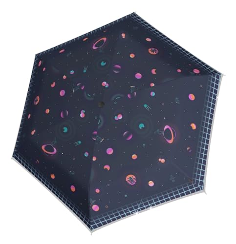 Knirps Regenschirm I.050 Medium Manual Moonman mit Schirmtasche I kleiner Regenschirm für unterwegs I Handöffner Taschenschirm I Mini Schirm windstabil & leicht von Knirps