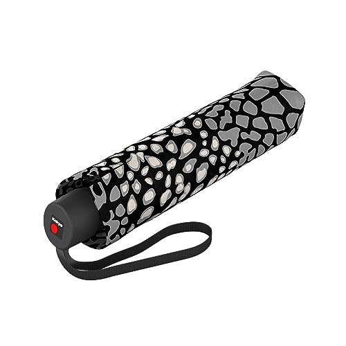Knirps Regenschirm I.050 Medium Manual animal stone mit Schirmtasche I kleiner Regenschirm für unterwegs I windstabiler & leichter Handöffner Taschenschirm I Mini Schirm von Knirps