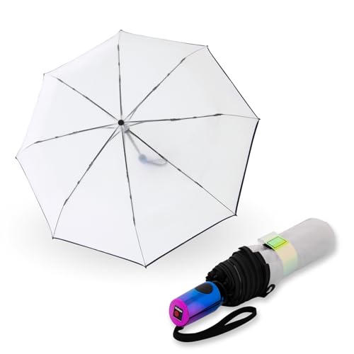 Knirps Regenschirm I.200 Medium Duomatic Transparent Rainbow I mittelgroßer Taschenschirm für Rucksäcke I Regenschirm automatisch mit Drucktaste I Taschenregenschirm leicht & sturmfest Knirps Regenschirm I.200 Medium Duomatic Transparent Rainbow I mittelgroßer Taschenschirm für Rucksäcke I Regenschirm automatisch mit Drucktaste I Taschenregenschirm leicht & sturmfest von Knirps