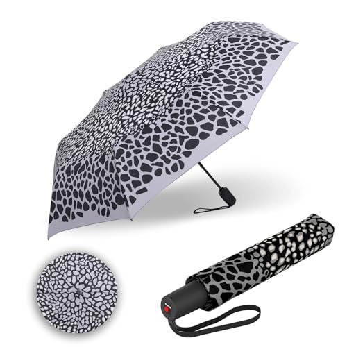 Knirps Regenschirm I.200 Medium Duomatic in Animal Stone mit Schirmtasche I kleiner Taschenschirm mit Drucktaste I Regenschirm automatisch & kompakt I Taschenregenschirm leicht & sturmfest Knirps Regenschirm I.200 Medium Duomatic in Animal Stone mit Schirmtasche I kleiner Taschenschirm mit Drucktaste I Regenschirm automatisch & kompakt I Taschenregenschirm leicht & sturmfest von Knirps
